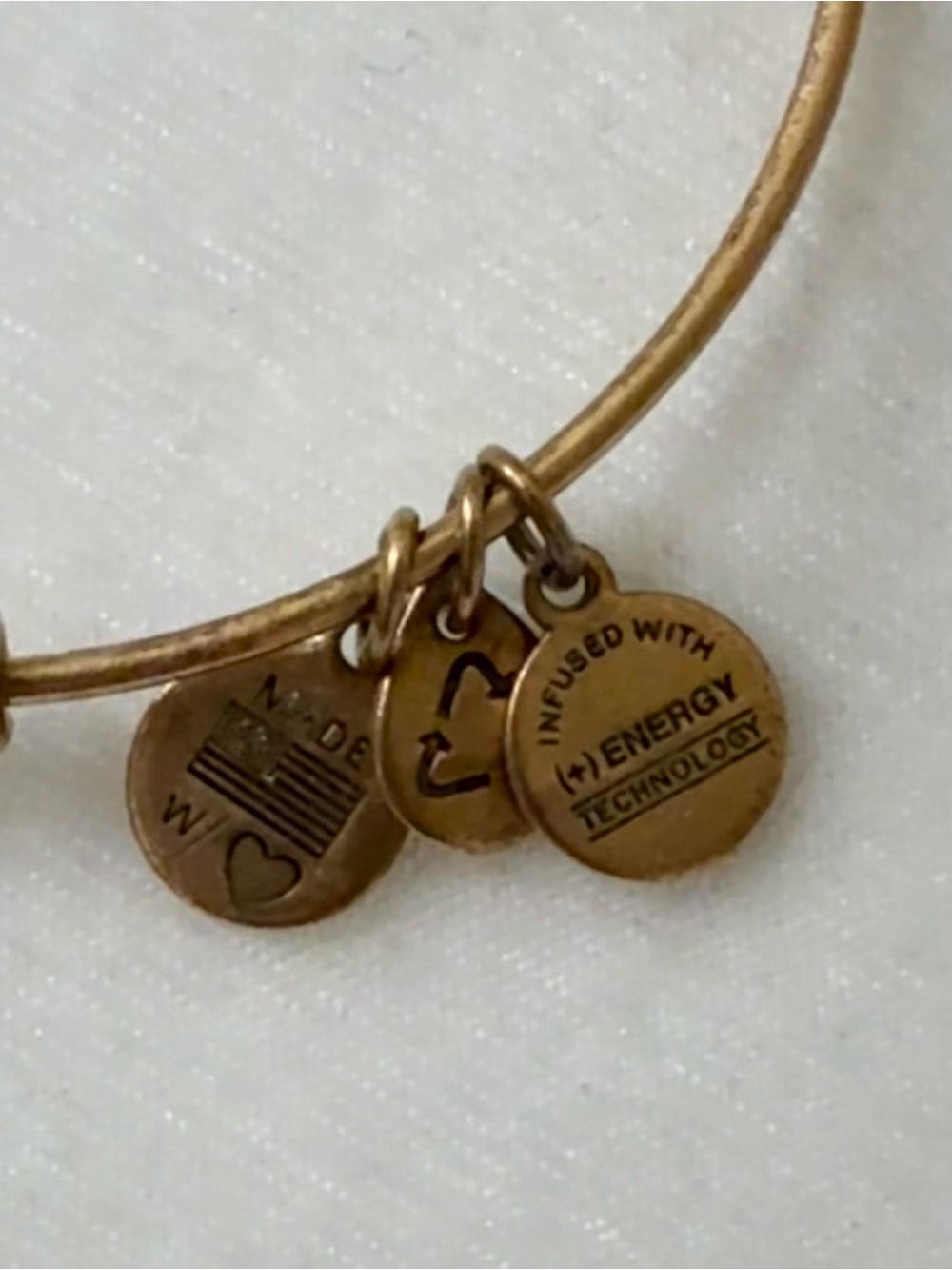Alex and Ani Denver Broncos NFL Football Charm Bangle Rafaelian Gold - Picture 3 of 6